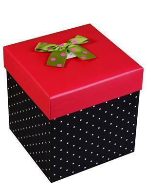 Gift box Sweet dreams 15.5 * 15.5 * 16cm, decor. bow, cardboard, Hansibag