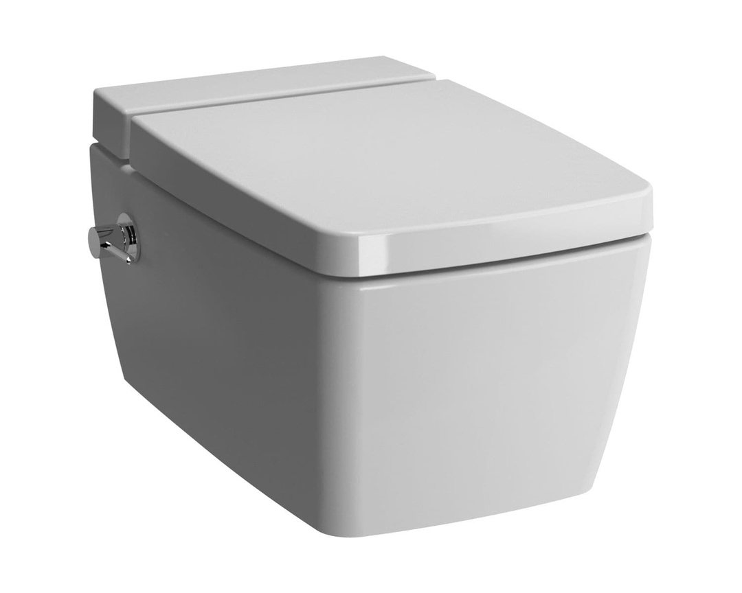 Vaso WC sospeso Vitra Metropole con funzione bidet, miscelatore incasso e contenitore per liquido detergente 7672B003-1087