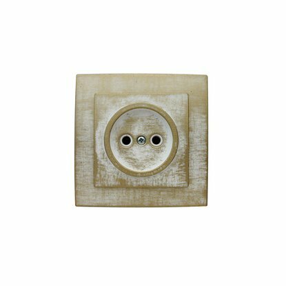 Duwi Palazzo Vintage 1st socket with grounding white gold 26578 8