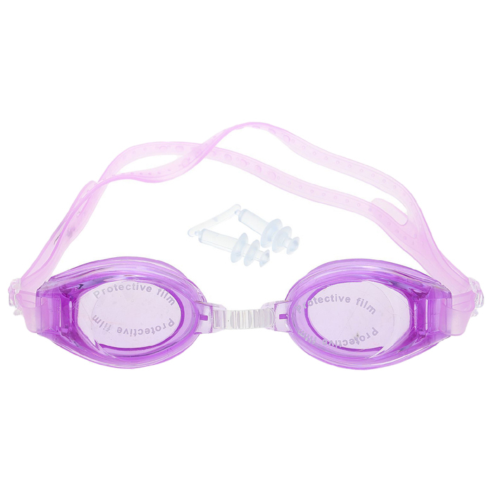 Yetişkinler için yüzme seti, 2 parça: gözlük, kulak tıkacı, MIX renkleri