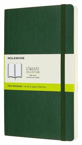 Moleskine anteckningsbok, Moleskine CLASSIC SOFT Stor 130х210mm 192 sidor. oklädd pocketbok grön