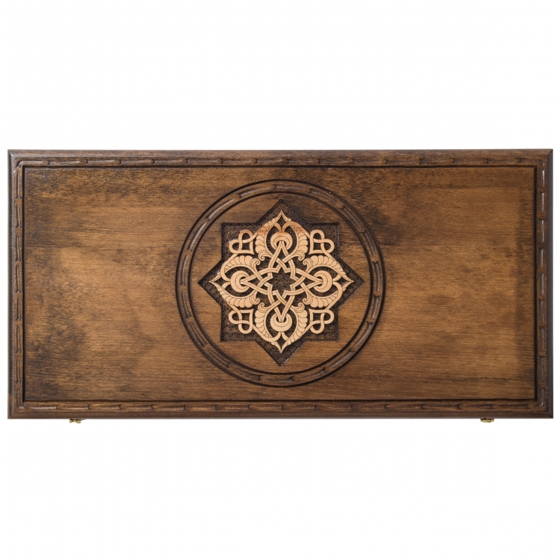 Backgammon carved Mirzoyan Gold Pattern 2