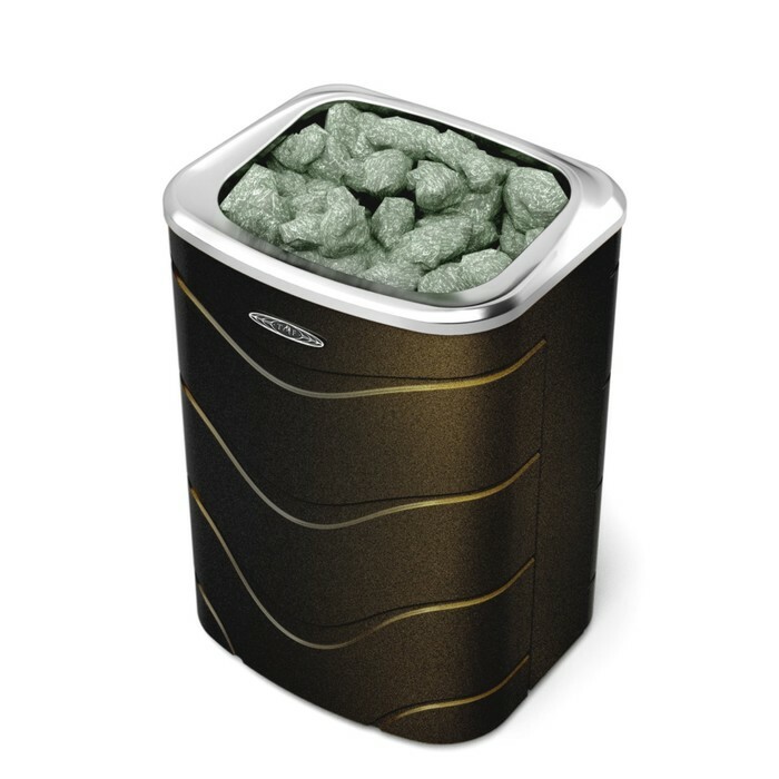 תנור סאונה חשמלי " Primavolta", 9 קילוואט, צבע ברונזה שחור