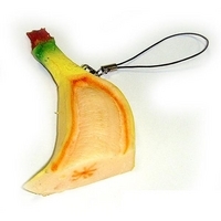 Klíčenka s kouskem banánu
