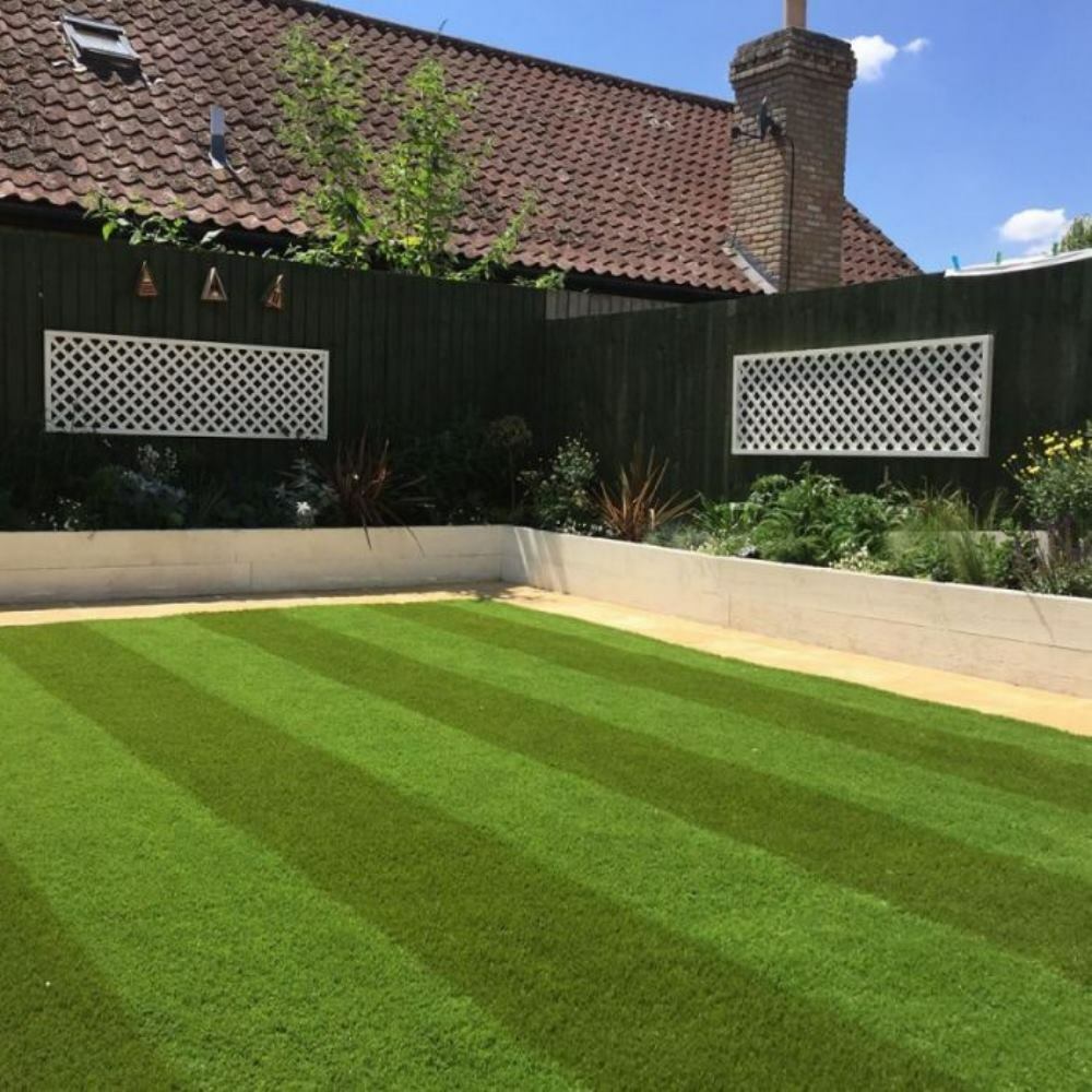 striped artificial turf