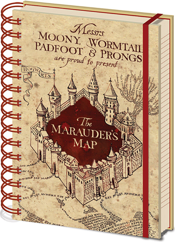 Harry Potter Notebook: De Marauders-kaart