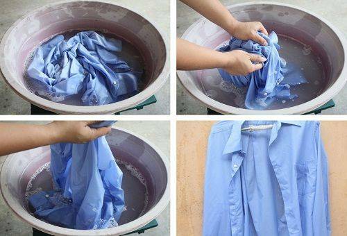 How to wash the shirts in the washing machine and manually?