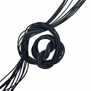 Cordón de cuero Negro 80cmx2mm (80cm)