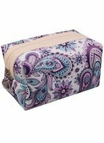 Paisley desenli fermuarlı kozmetik çantası 16*8cm (PVC kutu) 12-11847-1220-4