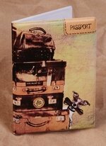 Maceralarım için pasaport kılıfı (bavullar) (PVC kutu)