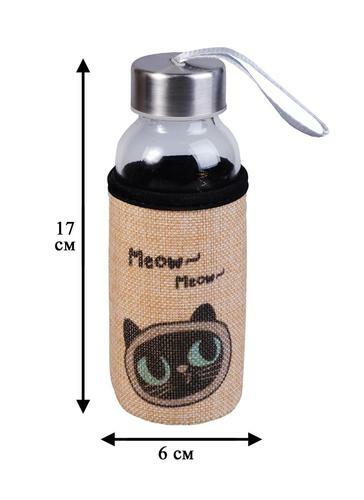 Fľaša v kufríku Mačací náhubok (sklenený) (300 ml) (12-07599-M300w88)