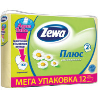 Tuvalet kağıdı Zewa. Papatya, 2 katlı, 12 rulo, sarı