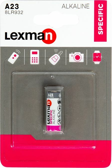 Alkalická batéria Lexman V23, 1 ks.