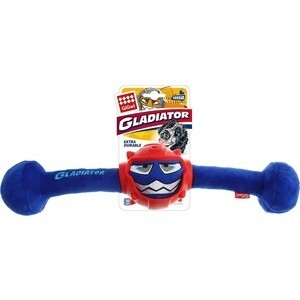 GiGwi Dog Toys Squeak Gladiator gladiatore in un casco di gomma-manubrio con squeaker per cani (75442)
