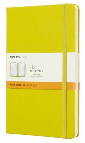 Poznámkový blok, Moleskine, Moleskine Classic Large 130 * 210 mm 240 p. pravítko tvrdý kryt žltý
