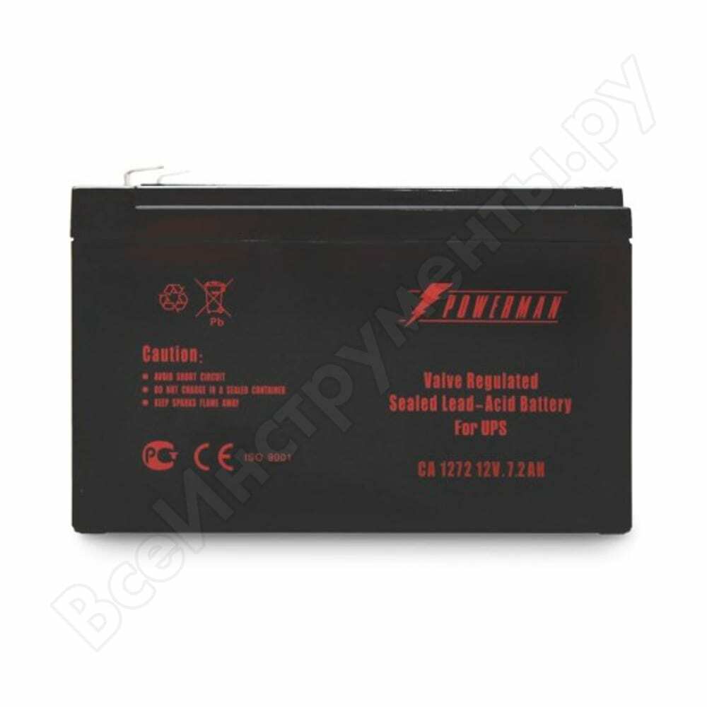 Laddningsbart batteri ca1272 / ups för powerman 1157247 ups