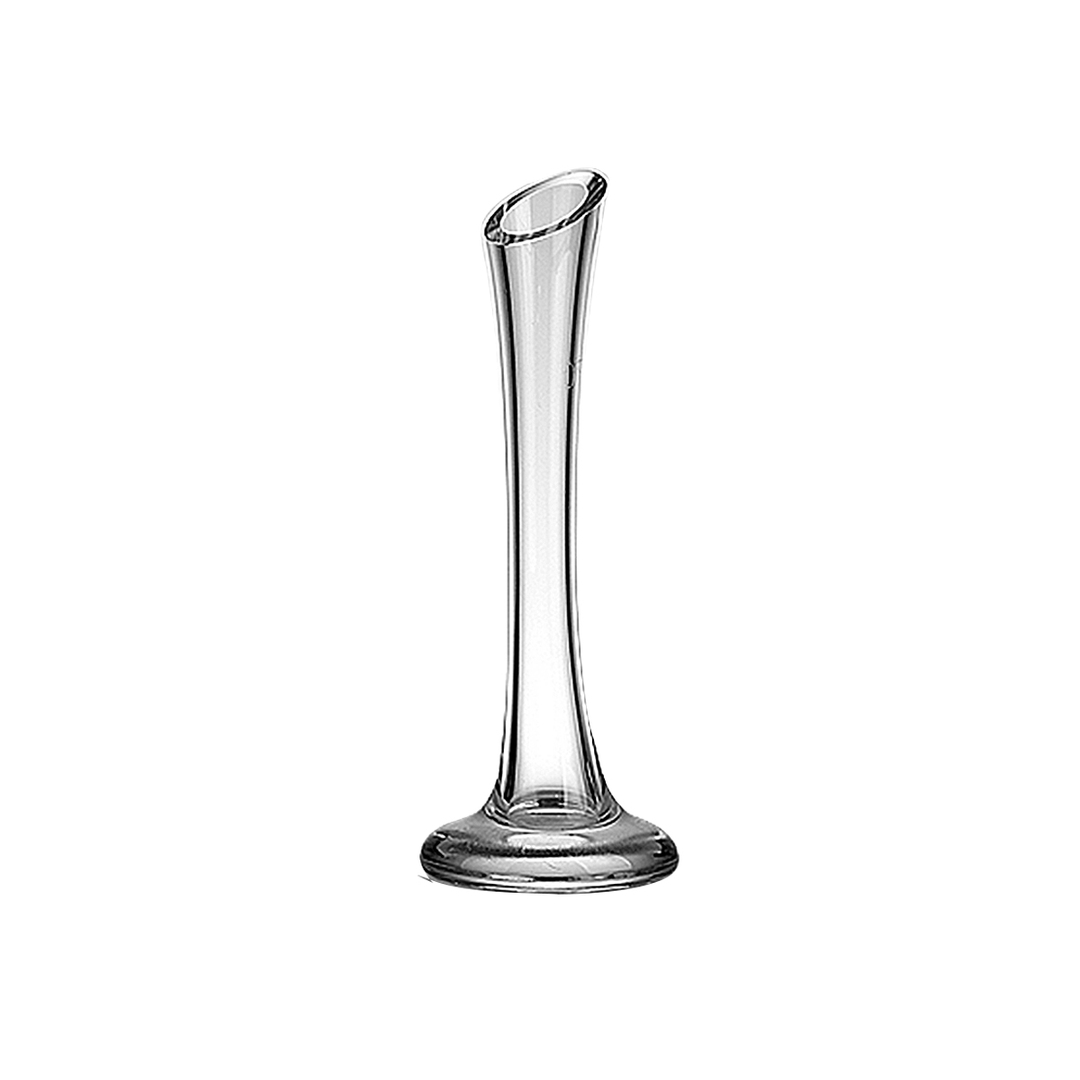 Vaza NEMAN vamzdelis, aukštis 30 cm, įstrižas, stiklas, skaidrus, 786 523 658