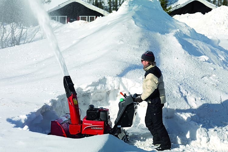 With a high thickness and density of the snow mass, its cleaning will be no less time consuming and difficult than working with a shovel. Get ready for this!