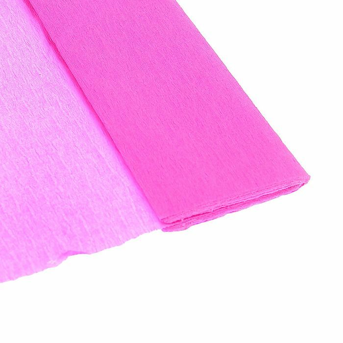 Crepe paper 50 * 200cm density-32 g / m in a roll Pink (80-04)