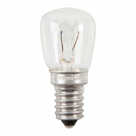 Glødelampe til Osram køleskab rør T26 / 57 E14 25W lys varm hvid