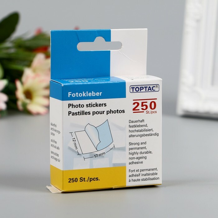 Fotografia zelfklevende hoeken (set van 250 stuks) wit FPS - 250