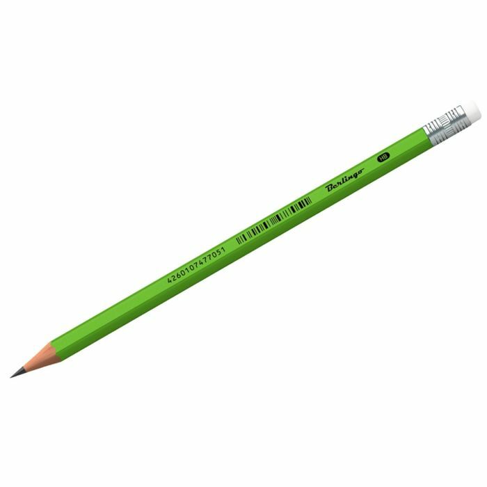 Black lead pencil with Office soft HB eraser, plastic