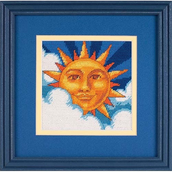 Boyutlar nakış seti sanatı. DMS-07218 Güneş adında bir yıldız 13x13 cm