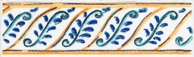 Bordo in ceramica 20x6,3 maiolica caprese 2