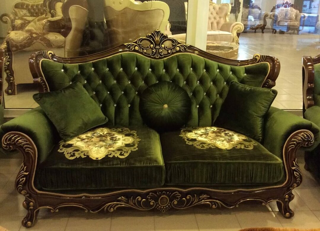 Luxurious baroque carved sofa