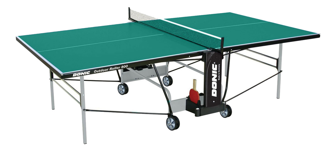 Tenisový stôl Donic Outdoor Roller 800 zelený so sieťovinou