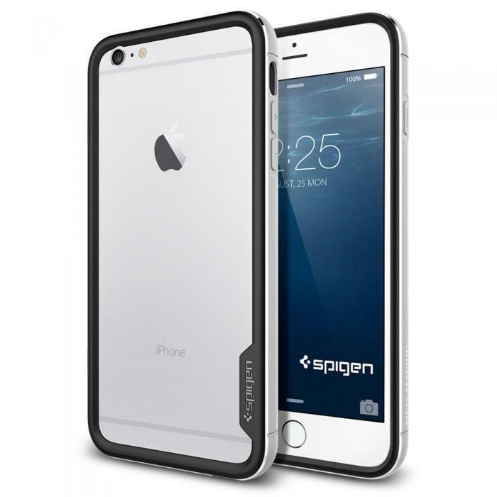Custodia per paraurti Spigen Neo Hybrid EX in metallo per Apple iPhone 6 Plus / 6S Plus (argento satinato) SGP11191