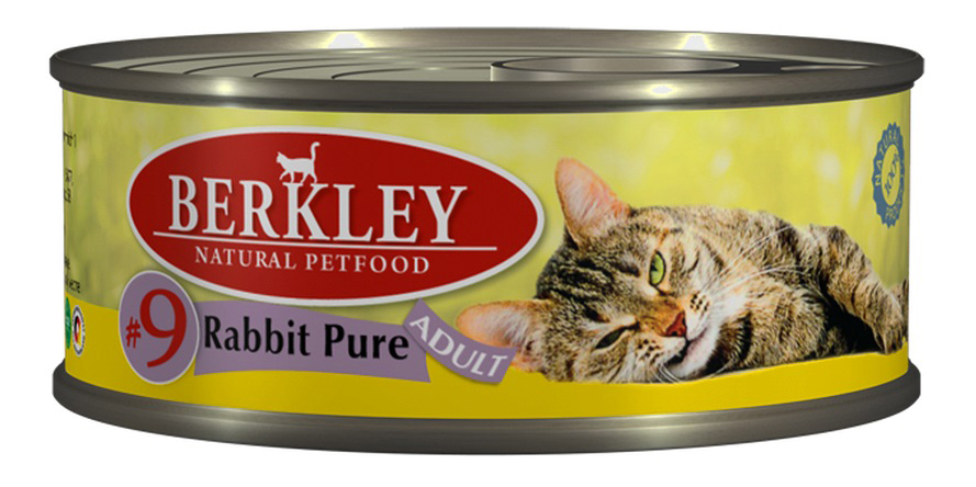 Berkley canned food for cats, rabbit, 100g