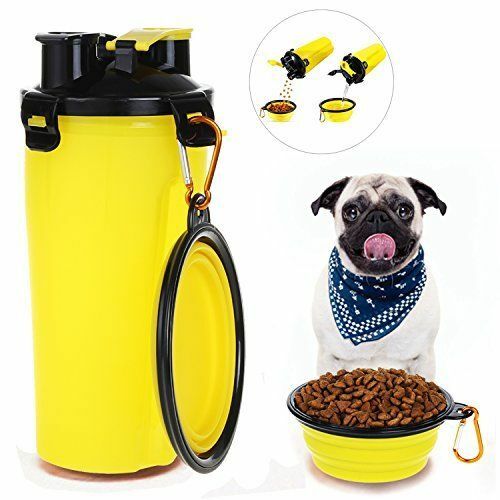 Le # et # nbsp; 1 # et # nbsp; Pet # et # nbsp; Chien # et # nbsp; Bouteille d'eau Portable Bouteilles d'eau de voyage pour chien avec bol pour chien Nourriture portable pour la maison