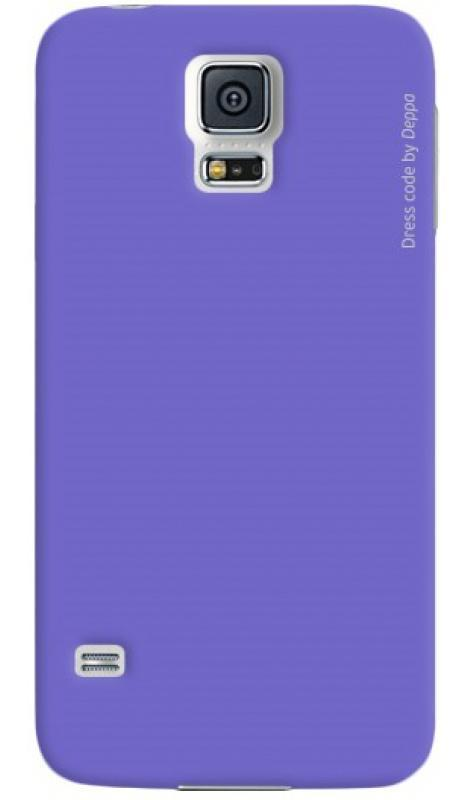 Deppa Air Case voor Samsung Galaxy S5 (SM-G900) kunststof + beschermfolie (paars)