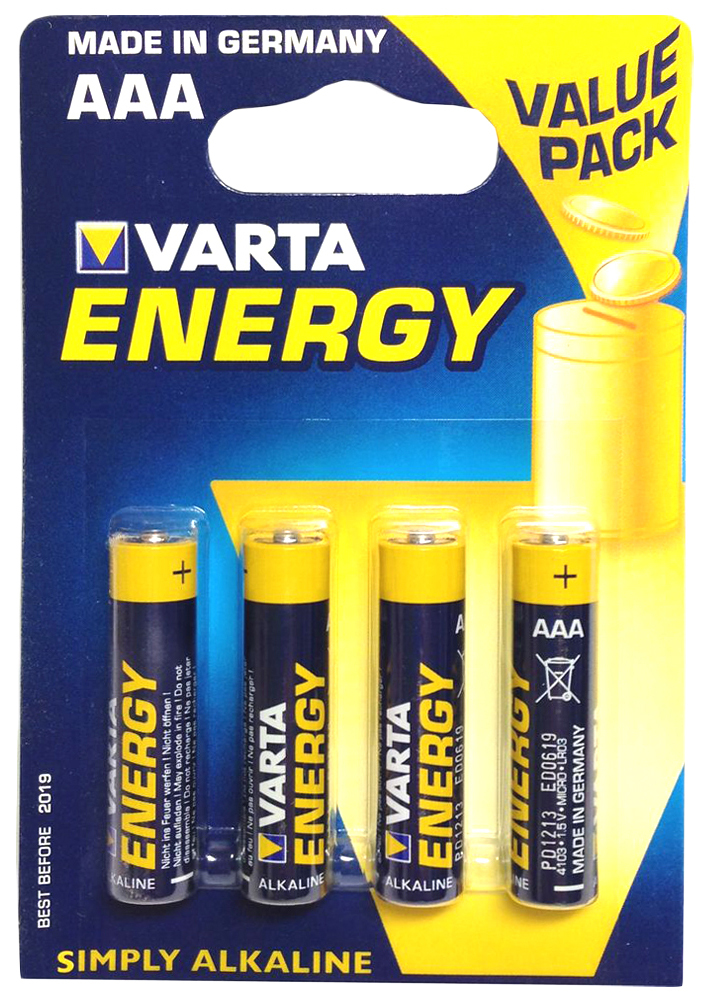 Batería Varta Energy LR03-4BL 4 piezas