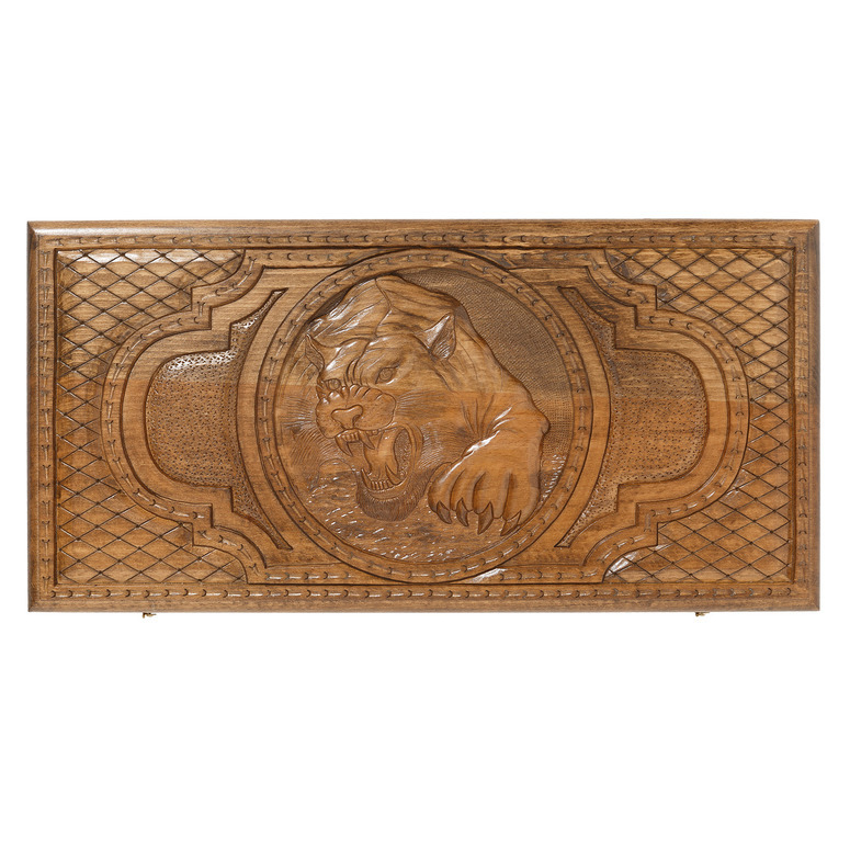 Backgammon carved Mirzoyan Tiger