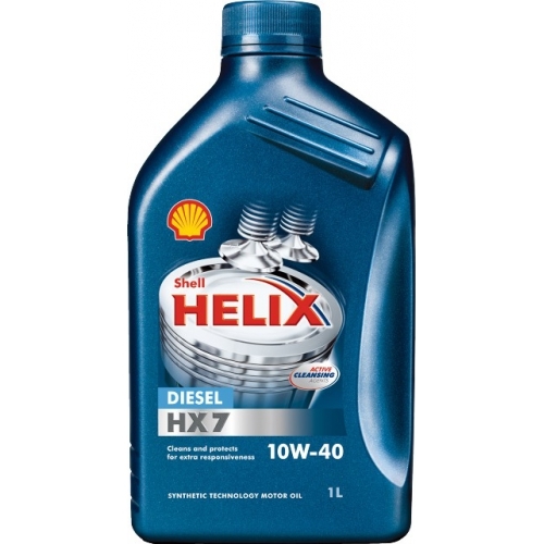 Huile moteur SHELL Helix Diesel HX7 10w40 (1 l) Semi-synthétique