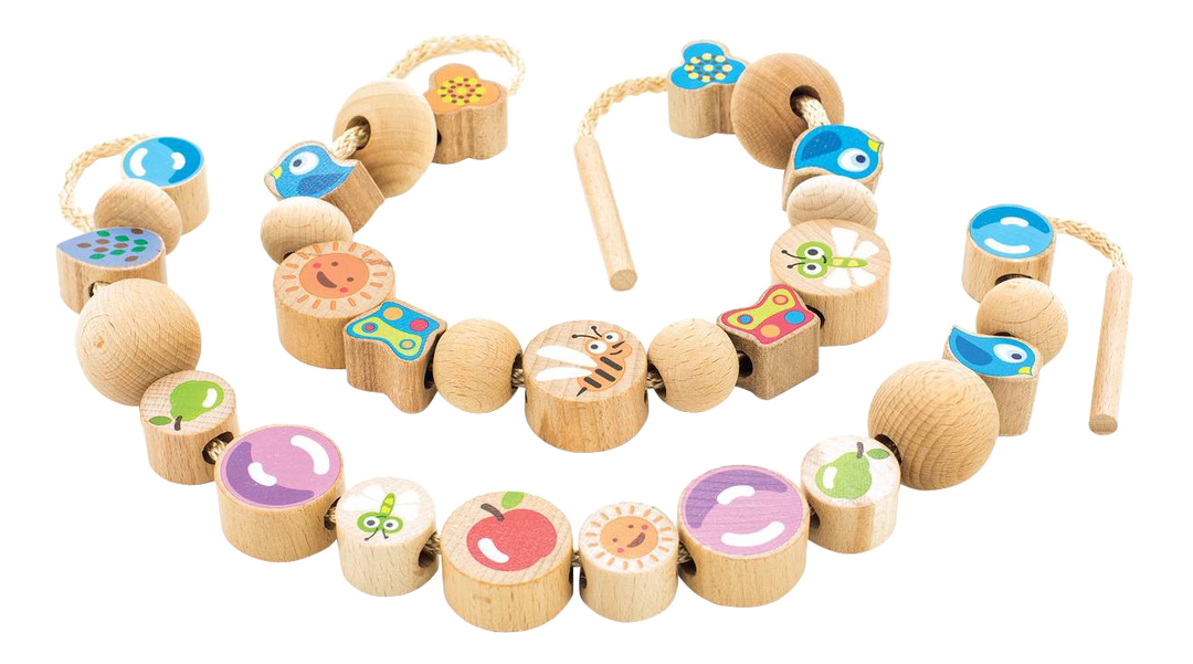 Brinquedo educativo Brinquedos de madeira Contas sortidas D416