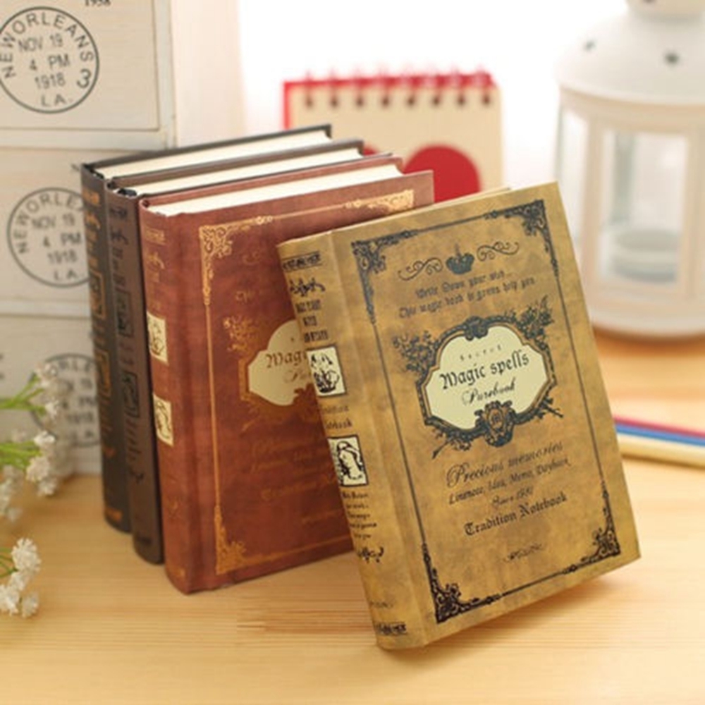 Vintage Hard Cover Notebook Diary Travel Journal Business School Writing Notebooks Supplies