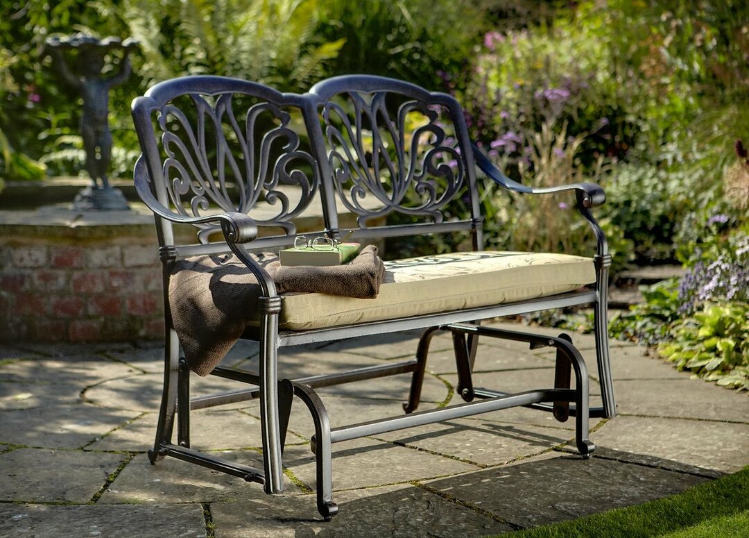 wrought iron benches design photo