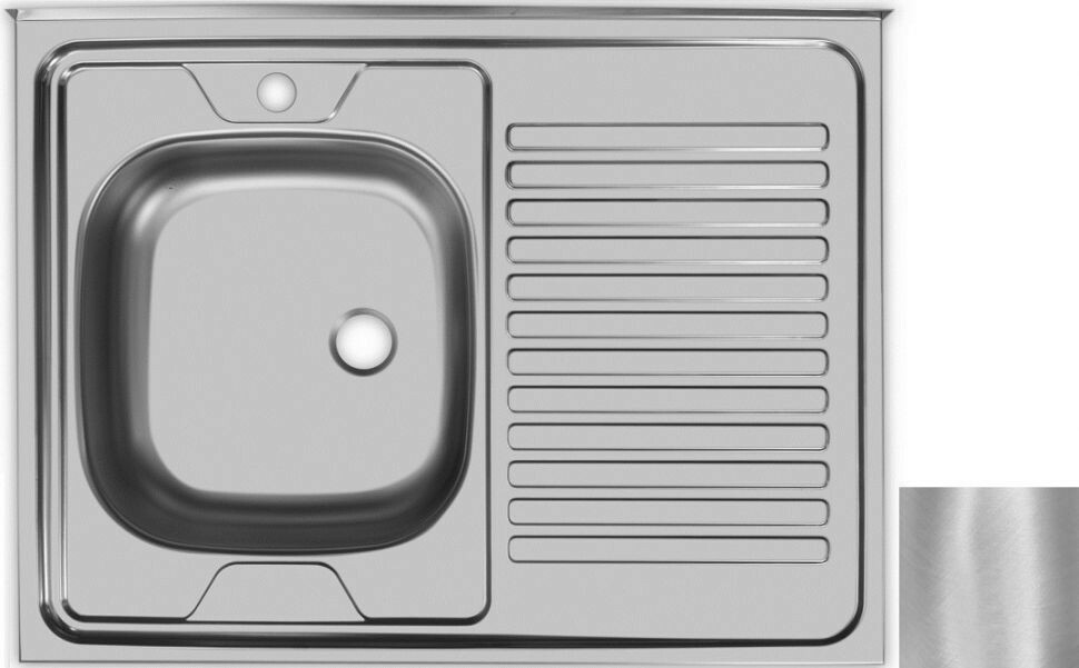 Kjøkkenvask børstet stål Ukinox Standard STD800.600 4C 0L-