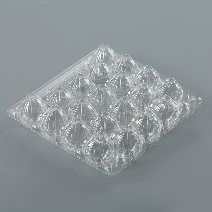 Recipiente para ovos de codorna (para 20 ovos), transparente