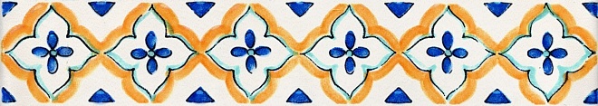 Bordo in ceramica 20x3,6 maiolica caprese