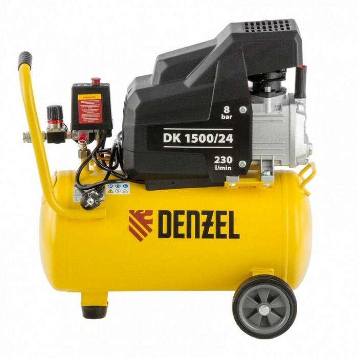 Compresor de aire Denzel DK1500 / 24 58063, 230 l / min, 24 l, transmisión directa, aceite