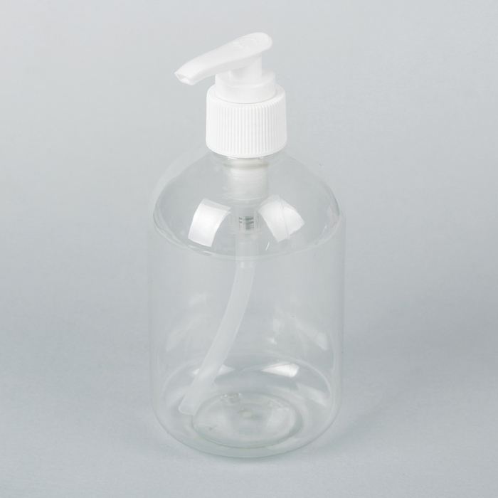 Tároló palack adagolóval, 300 ml, átlátszó színű
