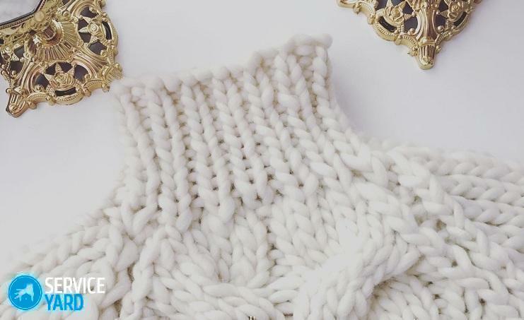 Kaip balinti vilna balta megztinį?