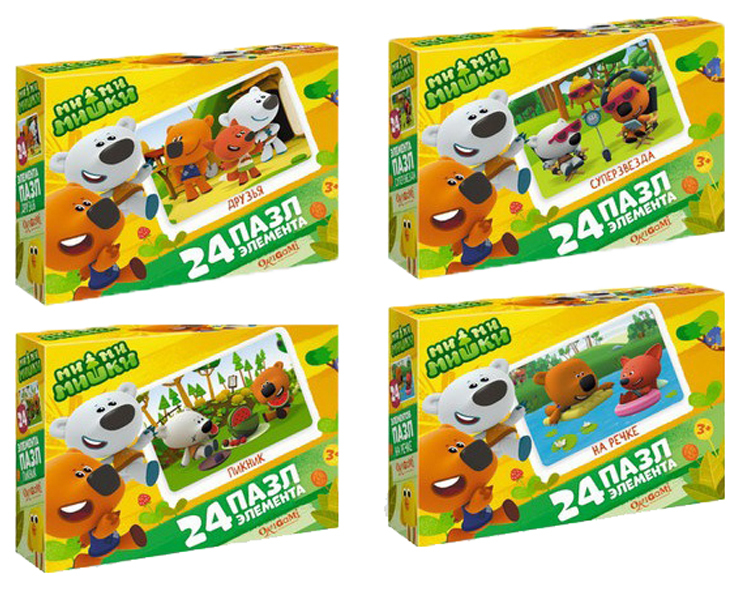 Origami puzzle Mi-Mi-Medvědi Medvědi na dovolené 24 prvků Mini 3497