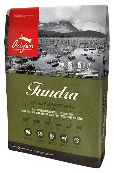 Suha hrana za mačke Orijen Tundra, divjačina, 0,34 kg