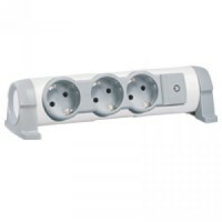 Extension socket 3-module Legrand Comfort, without cable, with grounding