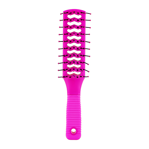 Haarborstel LADY PINK BASIC massage geventileerd vierkant roze
